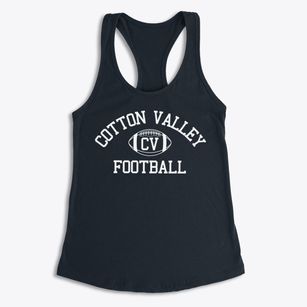 Cotton Valley High School Classic Football Women's Racerback Tank
