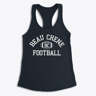 Beau Chene High School Classic Football Women's Racerback Tank