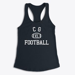 C G Mcdonough City Magnet School Classic Football Women's Racerback Tank