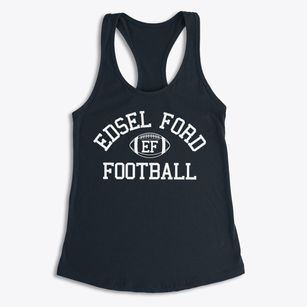 Edsel Ford High School Classic Football Women's Racerback Tank