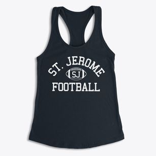 Saint Jerome School Classic Football Women's Racerback Tank