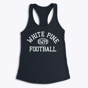 White Pine High School Classic Football Women's Racerback Tank