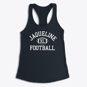 Jaqueline K Onassis High School Classic Football Women's Racerback Tank