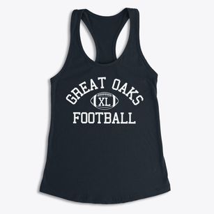 Great Oaks Institute Of Technology Classic Football Women's Racerback Tank