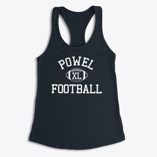 Powel School Classic Football Women's Racerback Tank