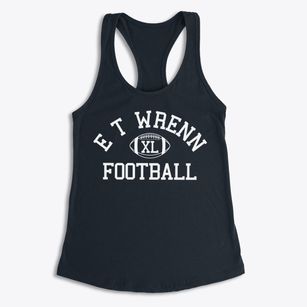 E T Wrenn Junior High School Classic Football Women's Racerback Tank