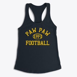 Paw Paw School Classic Football Women's Racerback Tank