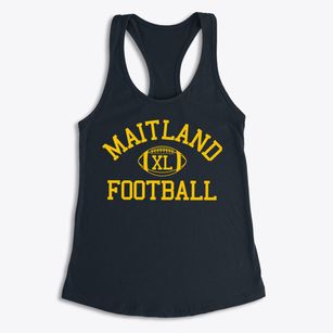 Maitland Montessori School Classic Football Women's Racerback Tank