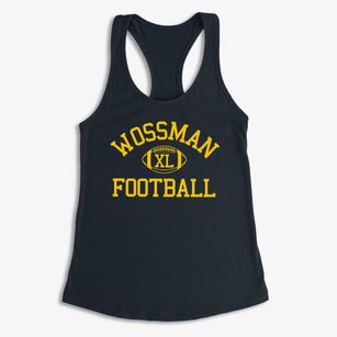Wossman High School Classic Football Women's Racerback Tank