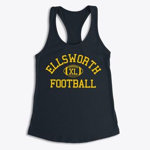 Ellsworth High School Classic Football Women's Racerback Tank