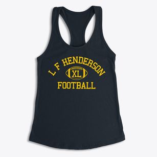 L F Henderson Intermediate School Classic Football Women's Racerback Tank