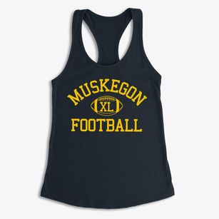 Muskegon Christian School Classic Football Women's Racerback Tank
