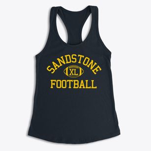 Sandstone High School Classic Football Women's Racerback Tank
