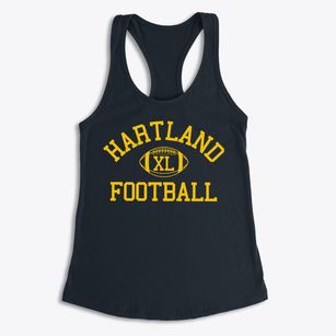 Hartland Christian School Classic Football Women's Racerback Tank