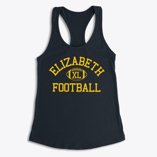 Elizabeth High School Classic Football Women's Racerback Tank
