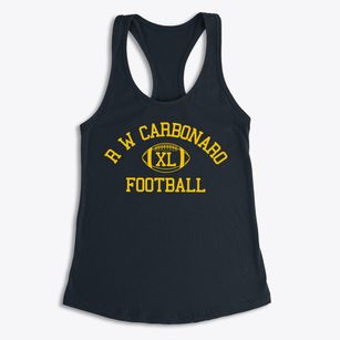 R W Carbonaro School Classic Football Women's Racerback Tank