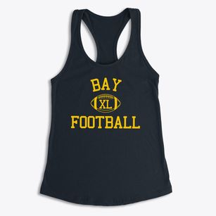 Bay High School Classic Football Women's Racerback Tank