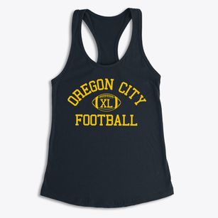 Oregon City High School Moss Campus Classic Football Women's Racerback Tank