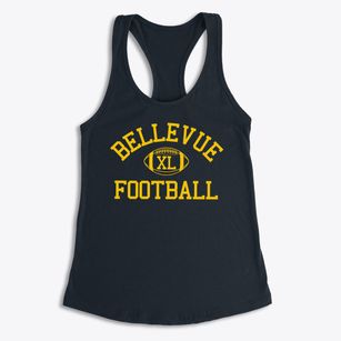 Bellevue Junior High School Classic Football Women's Racerback Tank