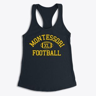 Montessori School Of North Dallas Classic Football Women's Racerback Tank