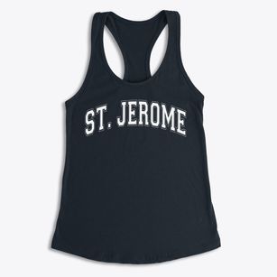 St Jerome Parish Varsity Arch Women's Racerback Tank