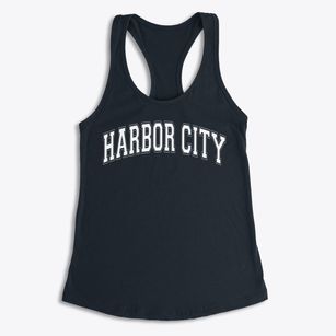 Harbor City Elementary School Varsity Arch Women's Racerback Tank