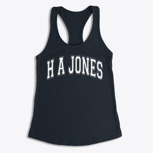 H A Jones Elementary School Varsity Arch Women's Racerback Tank