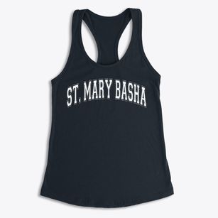 Saint Mary Basha Catholic Elementary Varsity Arch Women's Racerback Tank