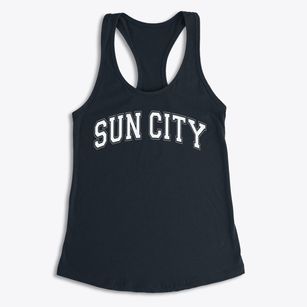 Sun City Elementary School Varsity Arch Women's Racerback Tank