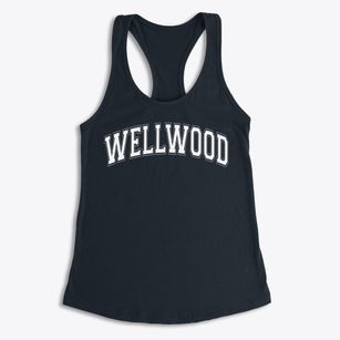 Wellwood Elementary School Varsity Arch Women's Racerback Tank