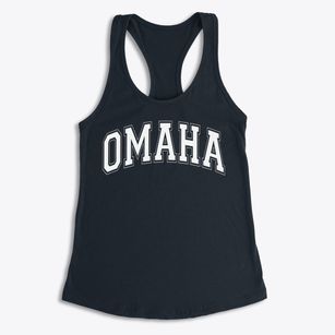 Omaha Christian Academy Varsity Arch Women's Racerback Tank