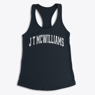 J T Mcwilliams Elementary School Varsity Arch Women's Racerback Tank