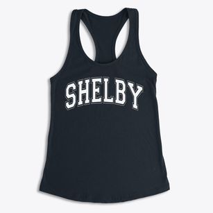 Shelby High School Varsity Arch Women's Racerback Tank
