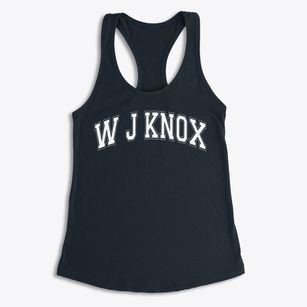 W J Knox Elementary School Varsity Arch Women's Racerback Tank