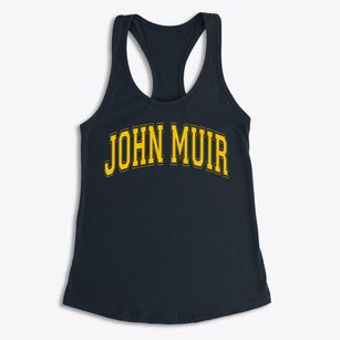 John Muir Elementary School Varsity Arch Women's Racerback Tank