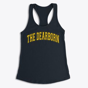 The Dearborn Academy Varsity Arch Women's Racerback Tank