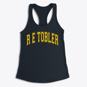 R E Tobler Elementary School Varsity Arch Women's Racerback Tank