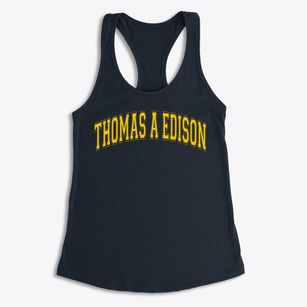 Thomas A Edison Elementary School Varsity Arch Women's Racerback Tank