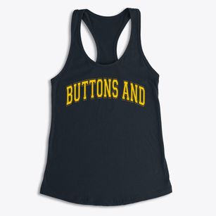 Buttons And Bows Day Care Varsity Arch Women's Racerback Tank