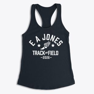 E A Jones Elementary School Track and Field Women's Racerback Tank