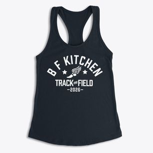 B F Kitchen Elementary School Track and Field Women's Racerback Tank