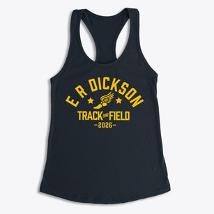 E R Dickson Elementary School Track and Field Women's Racerback Tank