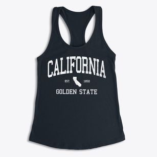  California Slogan Women's Racerback Tank