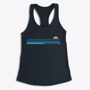 Middleborough Center Massachusetts Water View Women's Racerback Tank