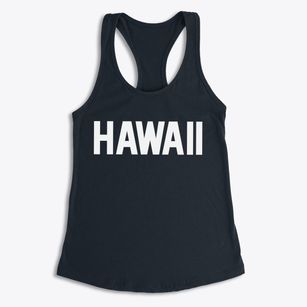  Hawaii Block Letter Women's Racerback Tank