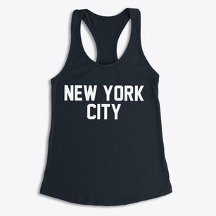 New York City New York Classic Block Women's Racerback Tank