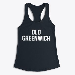 Old Greenwich Connecticut Classic Block Women's Racerback Tank
