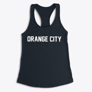 Orange City Iowa Classic Block Women's Racerback Tank