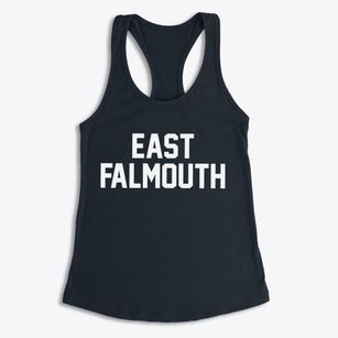 East Falmouth Massachusetts Classic Block Women's Racerback Tank