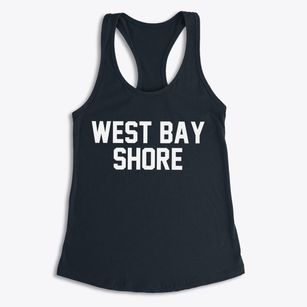 West Bay Shore New York Classic Block Women's Racerback Tank